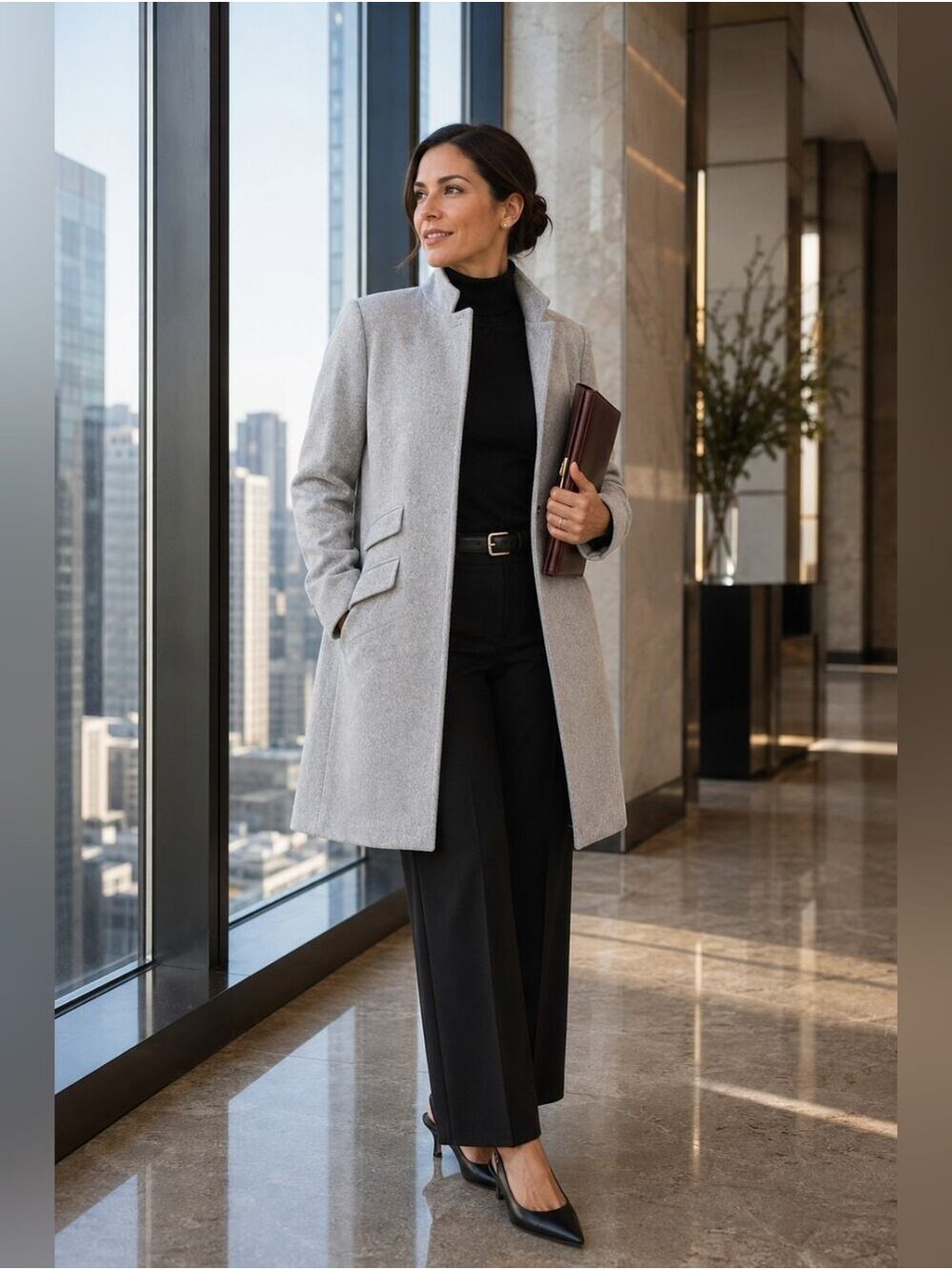 J.Crew Italian Stadium Cloth Wool Coat Gray Nello Gori Size 6 Quiet Luxury - Picture 13 of 14